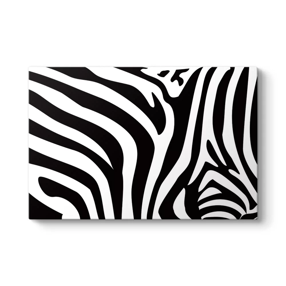 Zebra Deseni Vektörel Tablo - Model 1
